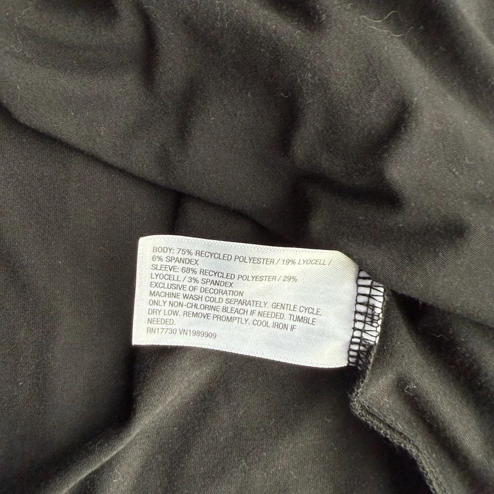 Joy Lab Black Trendy Thumb Hole Sleeve‎ Stretchy Tunic top XXL - Picture 11 of 11